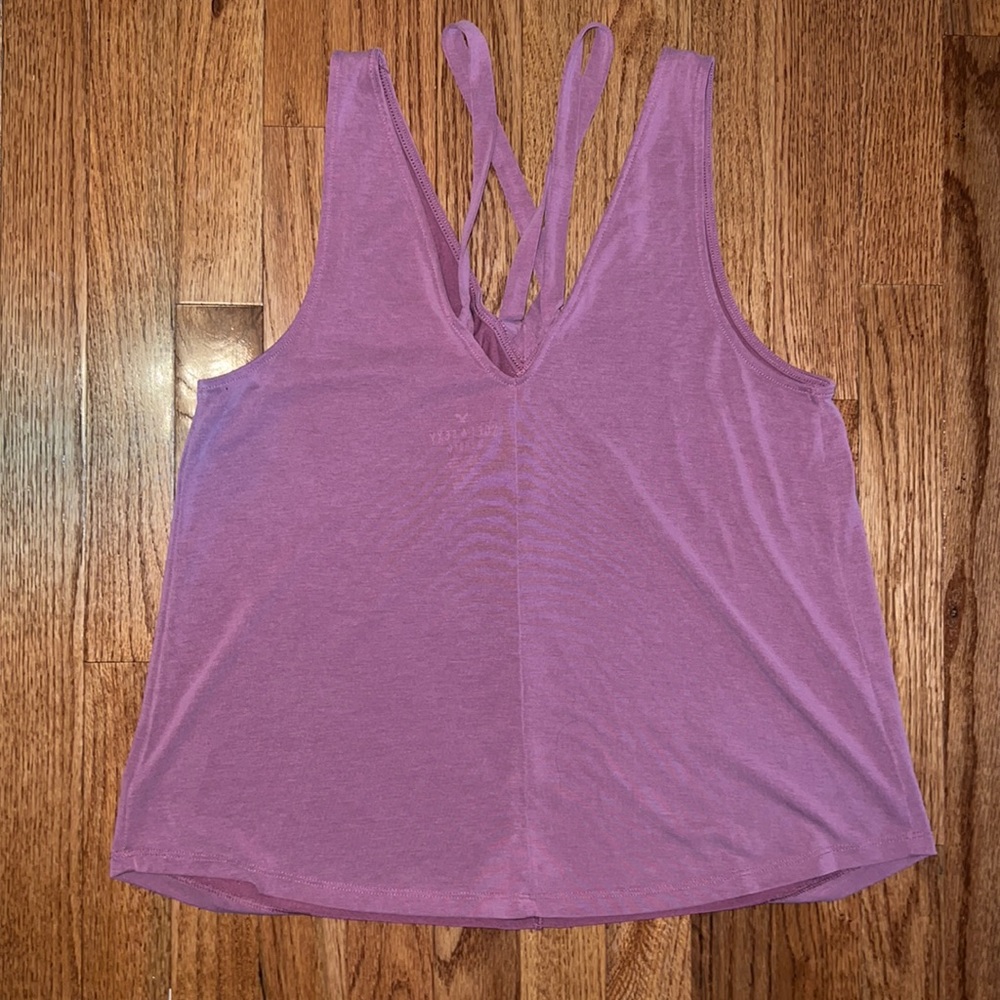 American Eagle Soft & Sexy Sueded Mauve Tank Top Women’s Size Medium - Picture 3 of 7